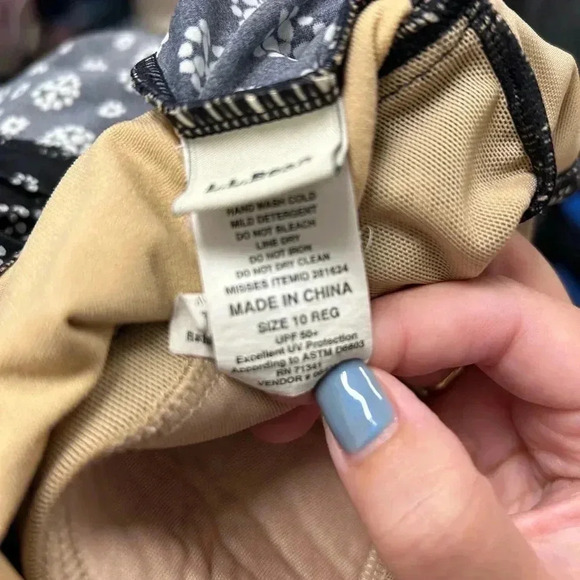 LL Bean Tankini Top Size 10 - Picture 2 of 6